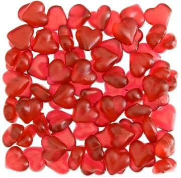 Gelatin Free Cherry Hearts - 8 oz - gluten free, lactose free, gelatin free